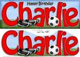 Large Dl Birthday Charlie Football Card & 3D Decoupage