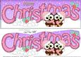 Large Dl Christmas Little Hoot Owls Love 3D Decoupage