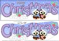 Large Dl Christmas Little Hoot Owls Love 3D Decoupage