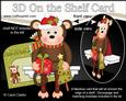 3D on the Shelf Card Kit - Little Christmas Monkey