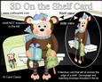 3D on the Shelf Card Kit - Little Christmas Monkey