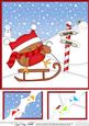 8 x 8 Christmas Sledging Bobbin Robin Corner Topper