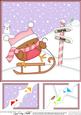 8 x 8 Christmas Sledging Bobbin Robin Corner Topper