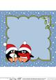 8 x 8 Christmas Penguin Love Insert