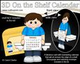 3D on the Shelf Everlasting Calendar Kit - Young Man Aiden