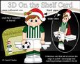 3D on the Shelf Card Kit - Little Christmas Footballer Boy
