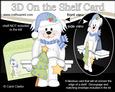 3D on the Shelf Card Kit - Little Christmas Bichon Frise Dog