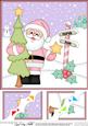 8 x 8 Christmas Santa's Tree Corner Topper
