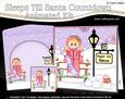 3D Christmas Snowboarder Sleeps Till Santa Countdown Card
