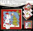 8x8 Christmas Snowball Sam Dressing the Tree 3D Decoupage