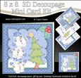 8x8 Christmas Snowball Sam Dressing the Tree 3D Decoupage