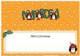 Xmas Mum & Dad Penguins Matching Large Dl Insert