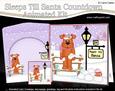 3D Christmas Rusty Dog Sleeps Till Santa Countdown Card
