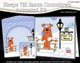 3D Christmas Rusty Dog Sleeps Till Santa Countdown Card