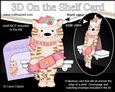 3D on the Shelf Card Kit - Little Christmas Cat Fudge