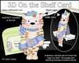 3D on the Shelf Card Kit - Little Christmas Cat Fudge