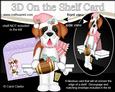 3D on the Shelf Card Kit - Little Christmas St Bernard Dog