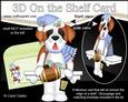 3D on the Shelf Card Kit - Little Christmas St Bernard Dog
