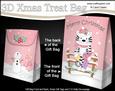 3D Little Christmas Cat Gift Bag Mini Kit