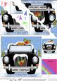 Christmas Taxi Scallop Corner Side Stacker Topper