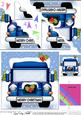 Christmas Lorry Scallop Corner Side Stacker Topper