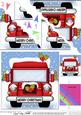 Christmas Lorry Scallop Corner Side Stacker Topper
