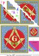 Masonic Christmas Scallop Corner Side Stacker Topper