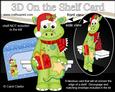 3D on the Shelf Card Kit - Little Christmas Dinosaur