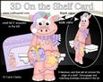 3D on the Shelf Card Kit - Little Christmas Dinosaur