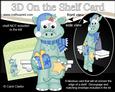 3D on the Shelf Card Kit - Little Christmas Dinosaur