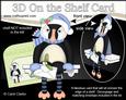 3D on the Shelf Card Kit - Little Christmas Puffin