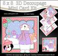 8x8 Christmas Snowman Rio's Presents Mini Kit 3D Decoupage