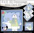 8x8 Christmas Snowman Rio's Presents Mini Kit 3D Decoupage