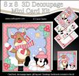 8x8 Christmas Snowballing Rudolph Mini Kit 3D Decoupage