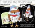 3D on the Shelf Card Kit - Little Christmas Bobbin Robin