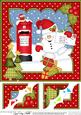 8 x 8 Christmas Snowball Sam Santa Letter Scalloped Corner