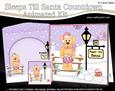 3D Little Christmas Dog Sleeps Till Santa Countdown Card