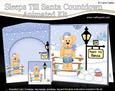3D Little Christmas Dog Sleeps Till Santa Countdown Card