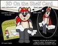 3D on the Shelf Card Kit - Little Christmas Husky Dog