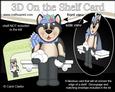 3D on the Shelf Card Kit - Little Christmas Husky Dog
