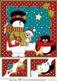 8 x 8 Christmas Snowman Rio's Heart Scalloped Topper