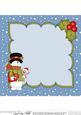 8 x 8 Christmas Ssnowman Rio's Heart Insert