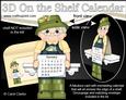 3D on the Shelf Everlasting Calendar Kit - Gardening Old Man