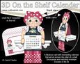 3D on the Shelf Everlasting Calendar - Gardening Old Lady