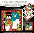 8x8 Christmas Snowman Rio's Tree Mini Kit 3D Decoupage