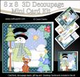 8x8 Christmas Snowman Rio's Tree Mini Kit 3D Decoupage