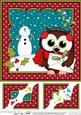 8 x 8 Christmas Little Hoot Owl's Letter Scalloped Corner