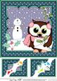 8 x 8 Christmas Little Hoot Owl's Letter Scalloped Corner