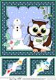 8 x 8 Christmas Little Hoot Owl's Letter Scalloped Corner