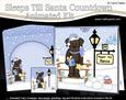 3D Little Christmas Dog Sleeps Till Santa Countdown Card